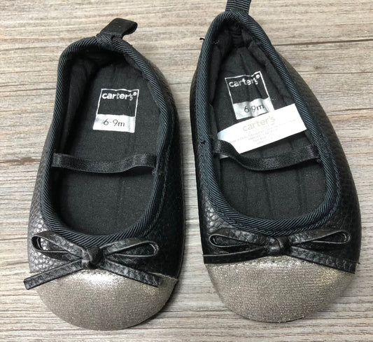 Black  Carters  Flat Shoes, 6-9M