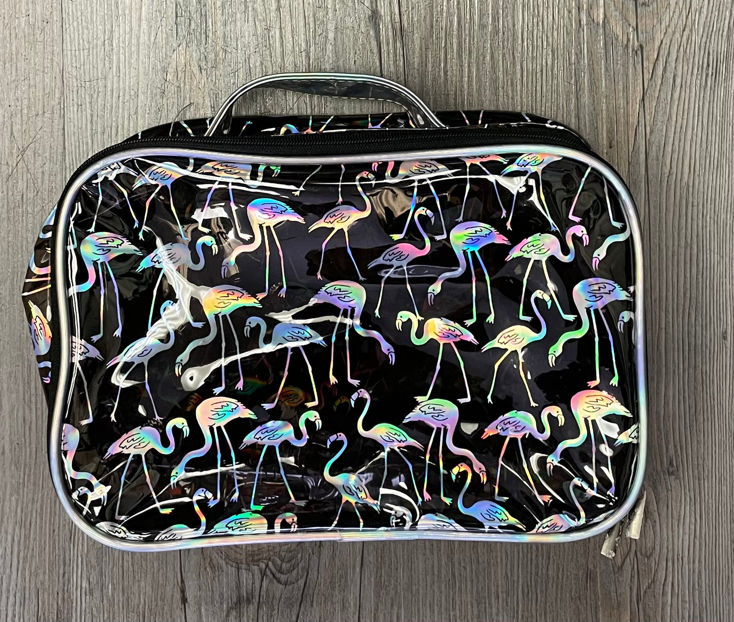 Multi  Flamingo Accessories Bag, None