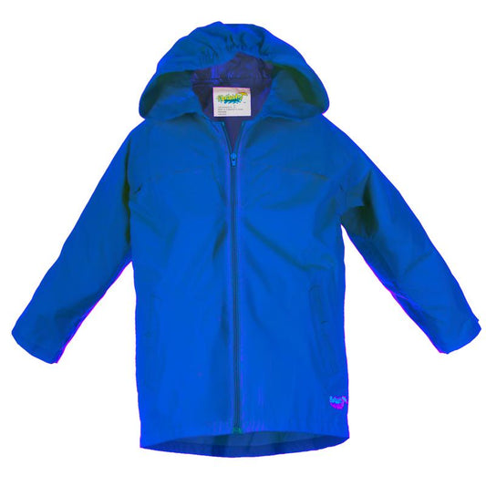 Blue  Splashy Rain Jacket, 4Y
