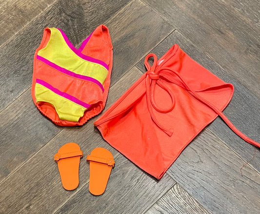 Orange  Maplelea Doll Bathing Sui, 18 Inch