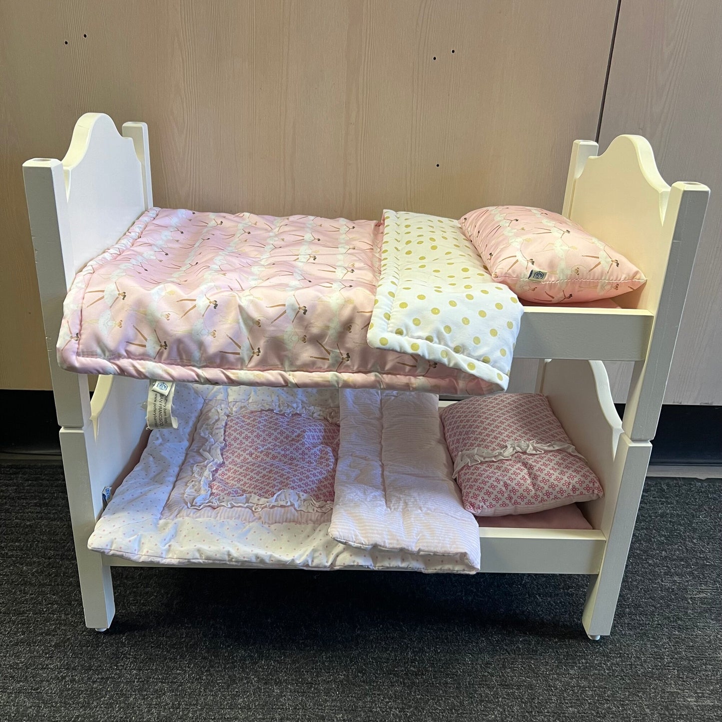 Cream  PBK Doll Bunk Bed, 18 Inch