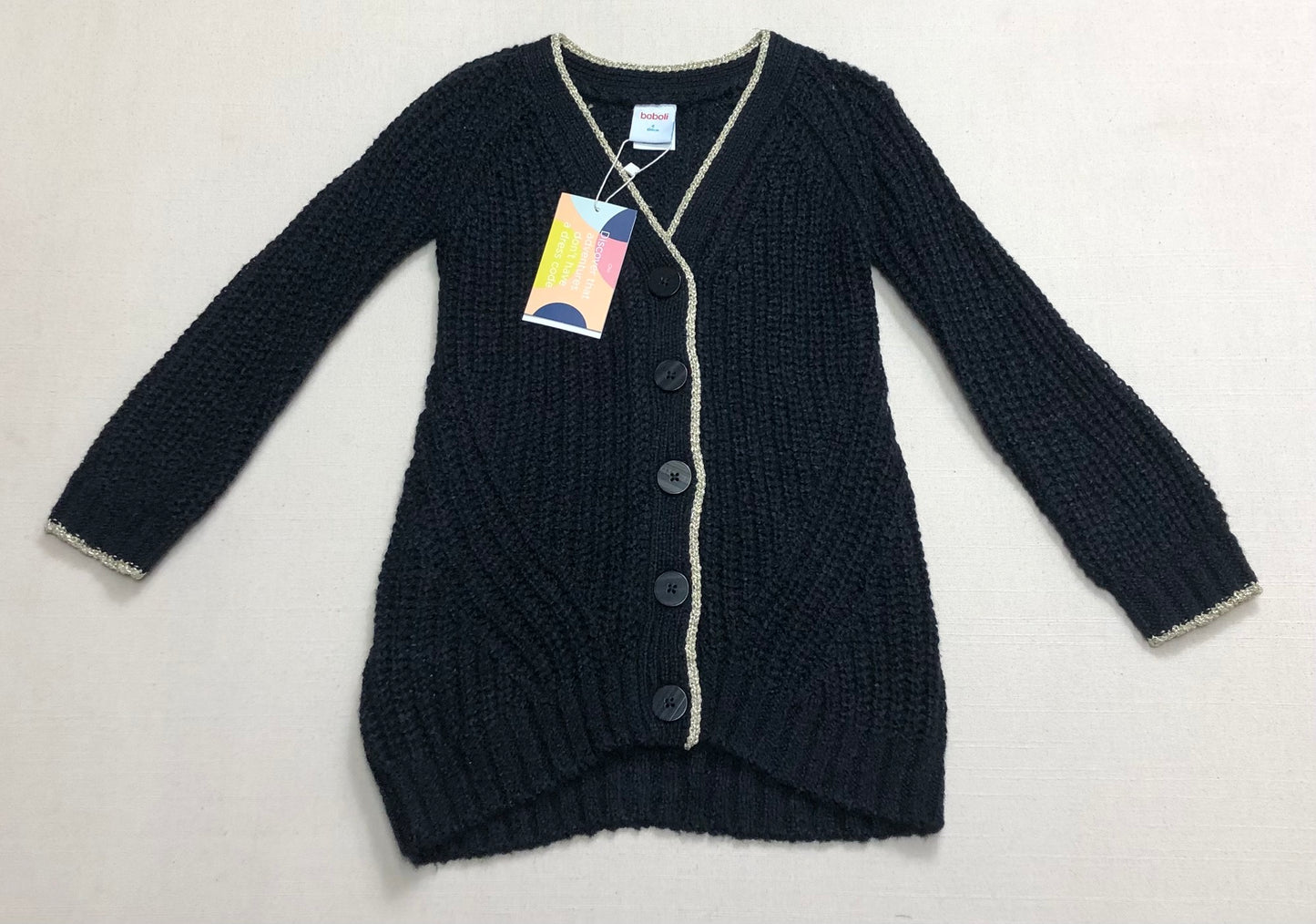 Black  Boboli Cardigan, 4Y