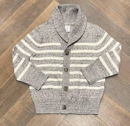Grey  Gap Knit Cardigan, 3Y