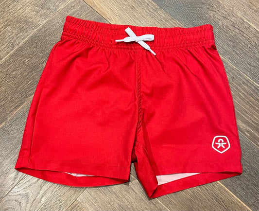 Red  Color Kids Swimming Short, 6Y