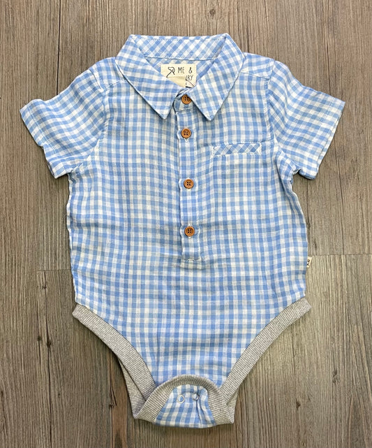 Blue  Me & Henry Woven Onesie, 12-18M
