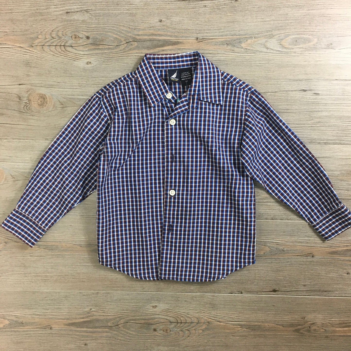 Plaid  Nautica Shirt, 2Y