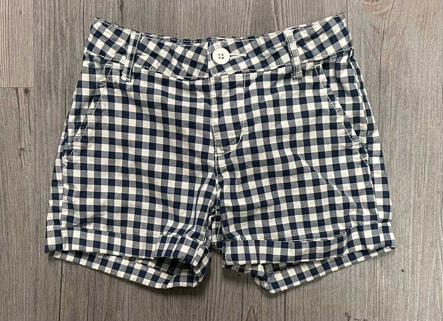 Navy  Gap Gingham Shorts, 6Y