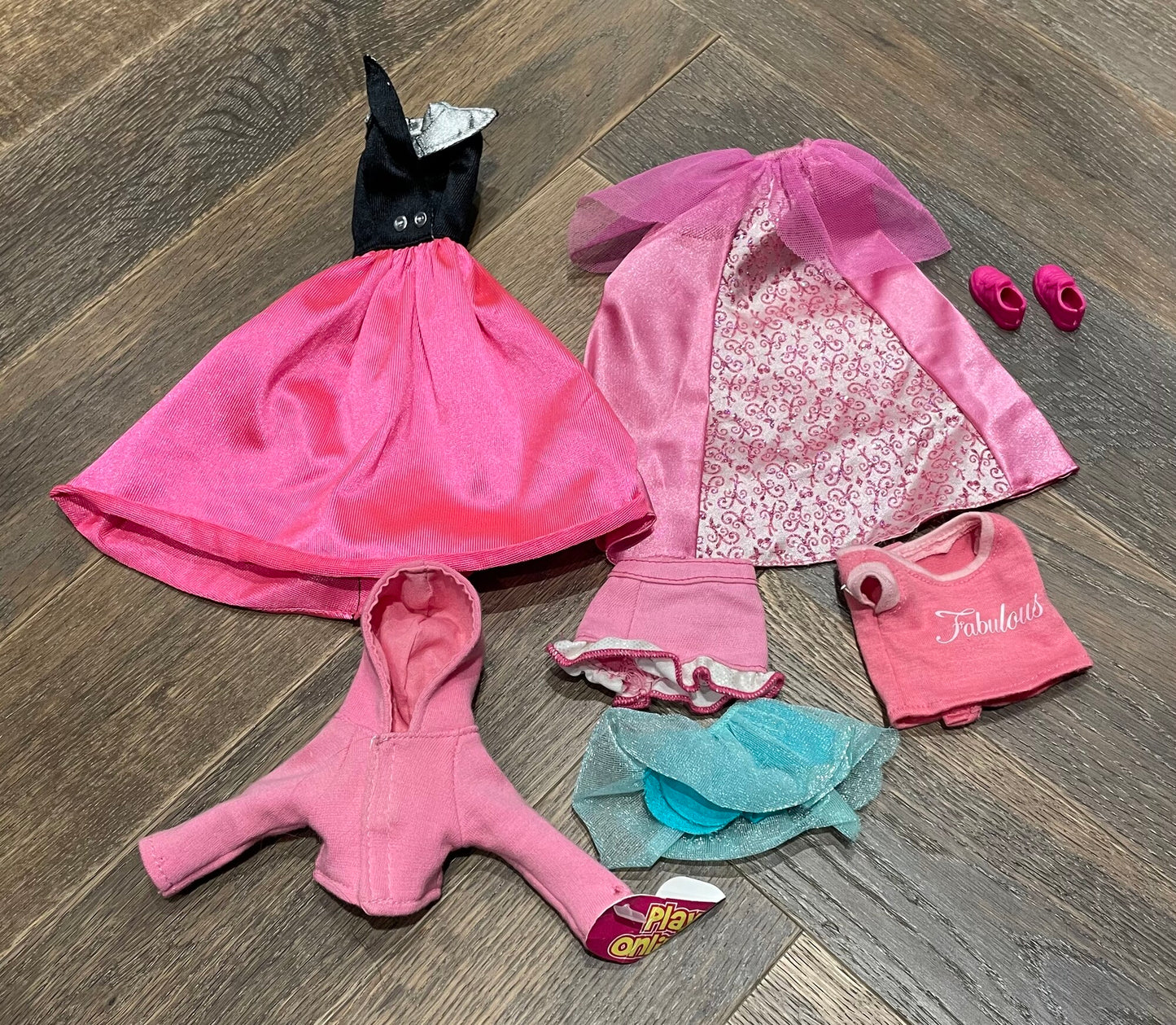 Pink  Barbie - Assorted Clothes, None
