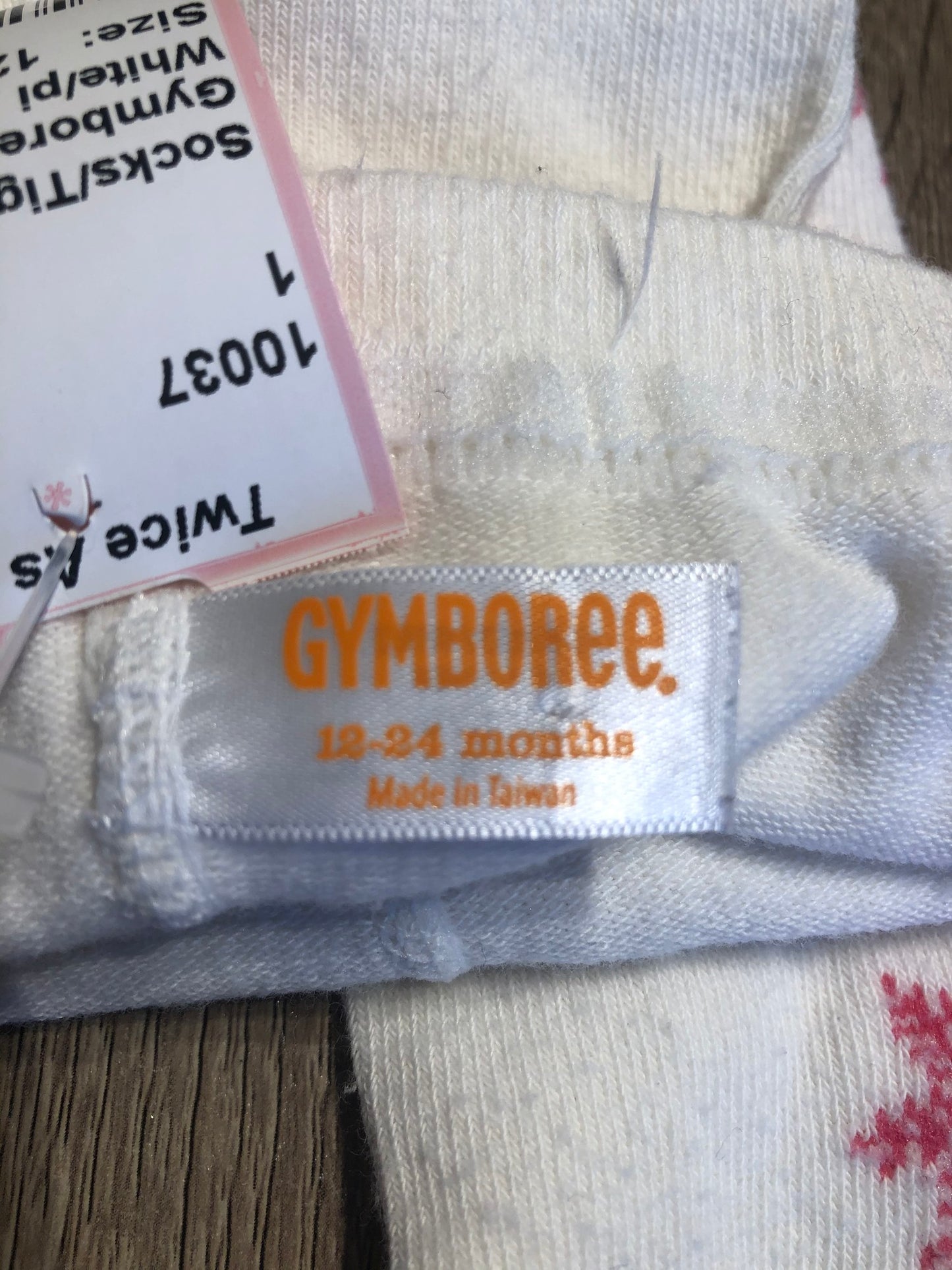 White/pi  Gymboree Tights, 12-24M