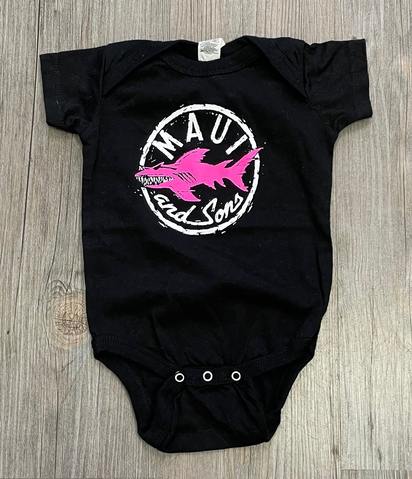 Black  Maui And Sons Onesie, 6M