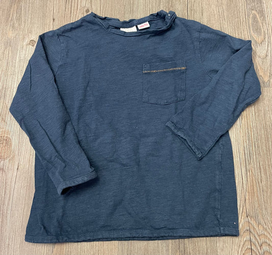 Navy  Zara LS Tee, 4-5Y