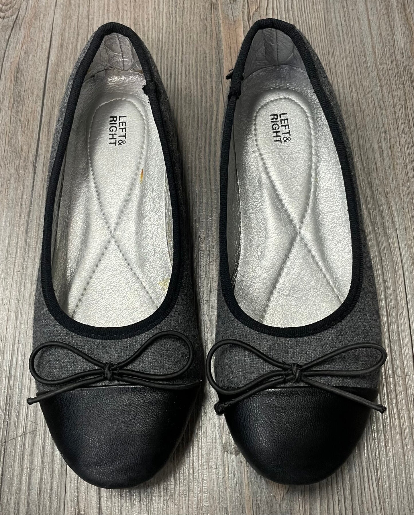 Grey  Left & Right Flat Shoes, 3Y