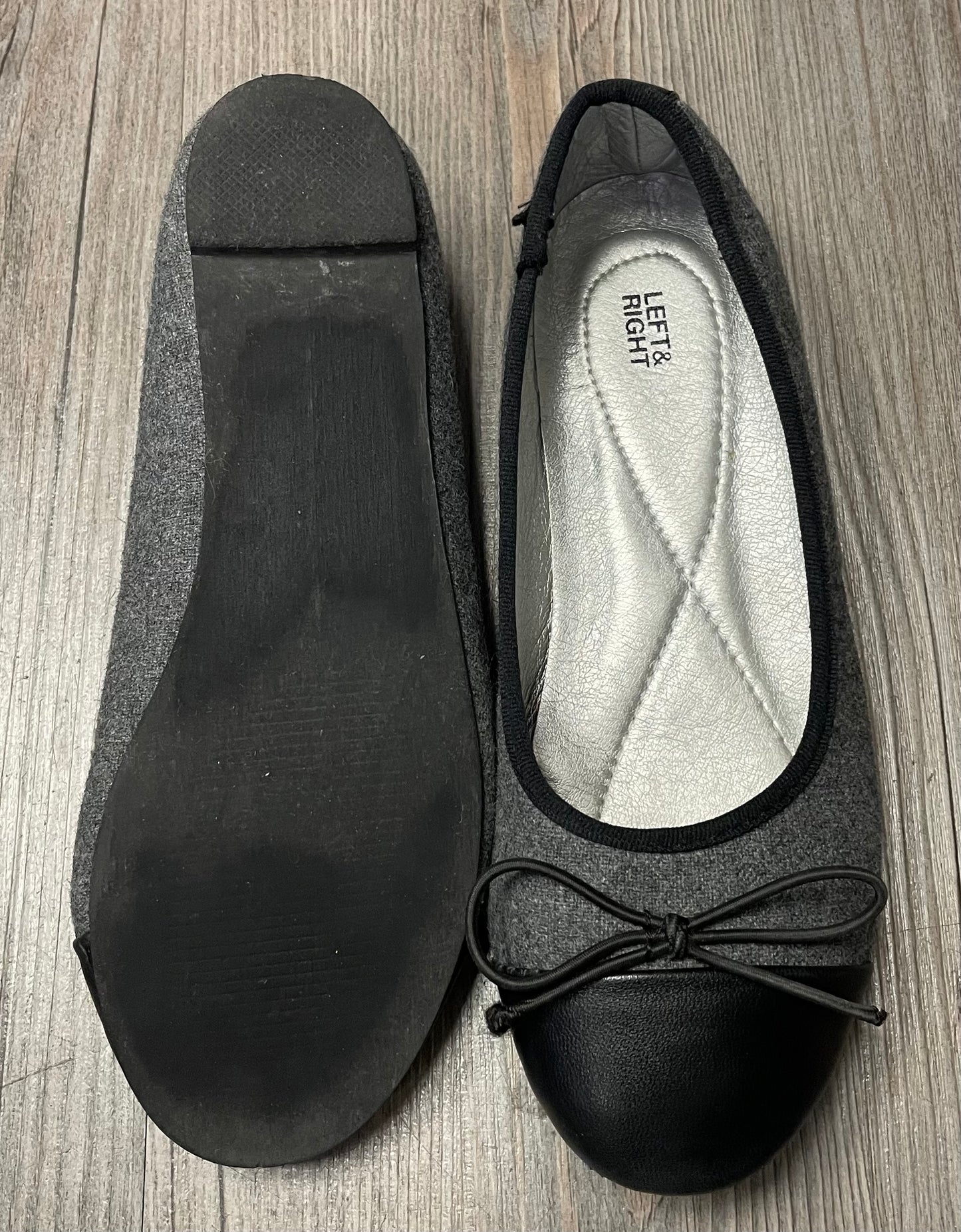 Grey  Left & Right Flat Shoes, 3Y