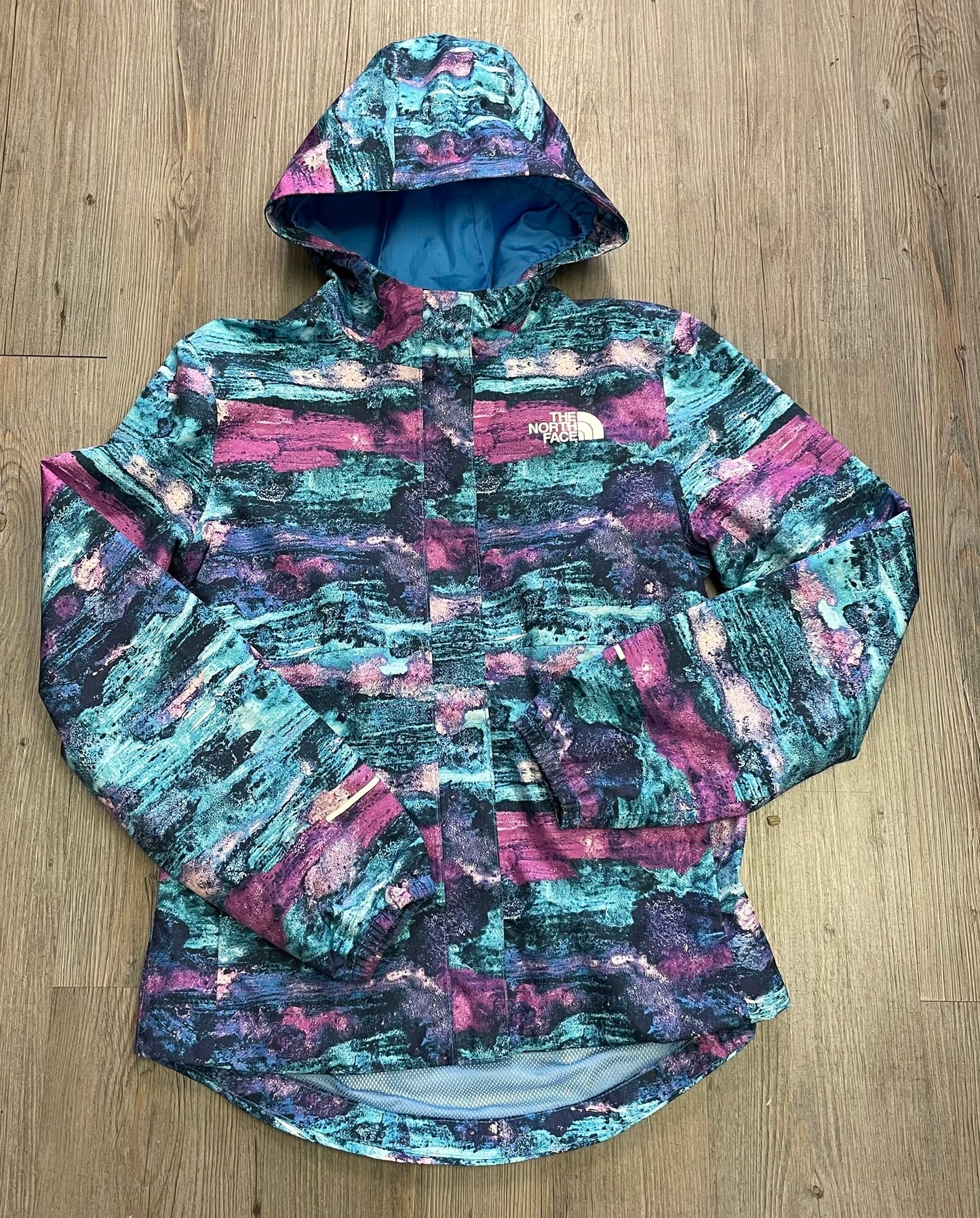 Multi  North Face Rain Jacket, 12Y