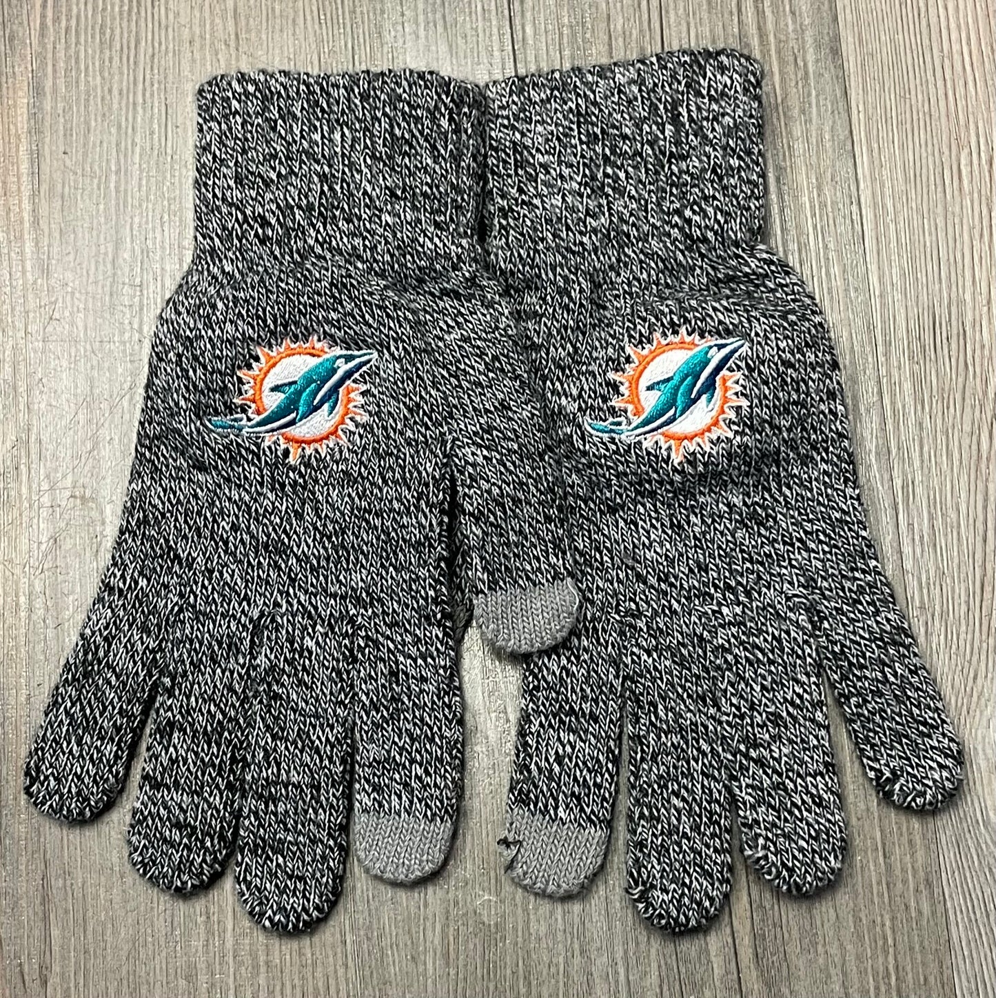 Grey  Miami Dolphins Knit Glove, Teen