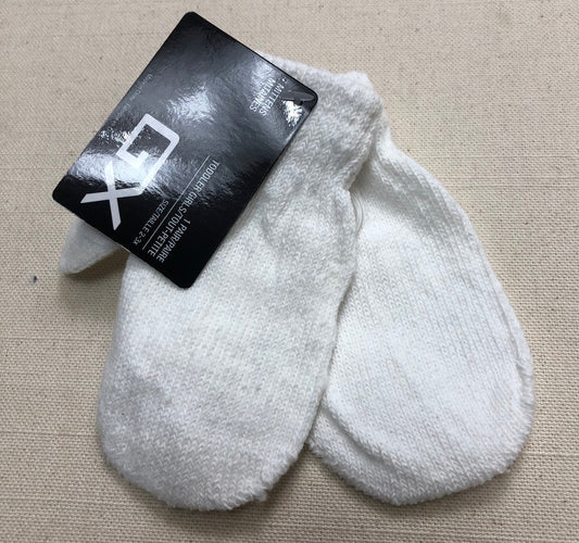 White  GX Toddler Mitten, 2-3Y