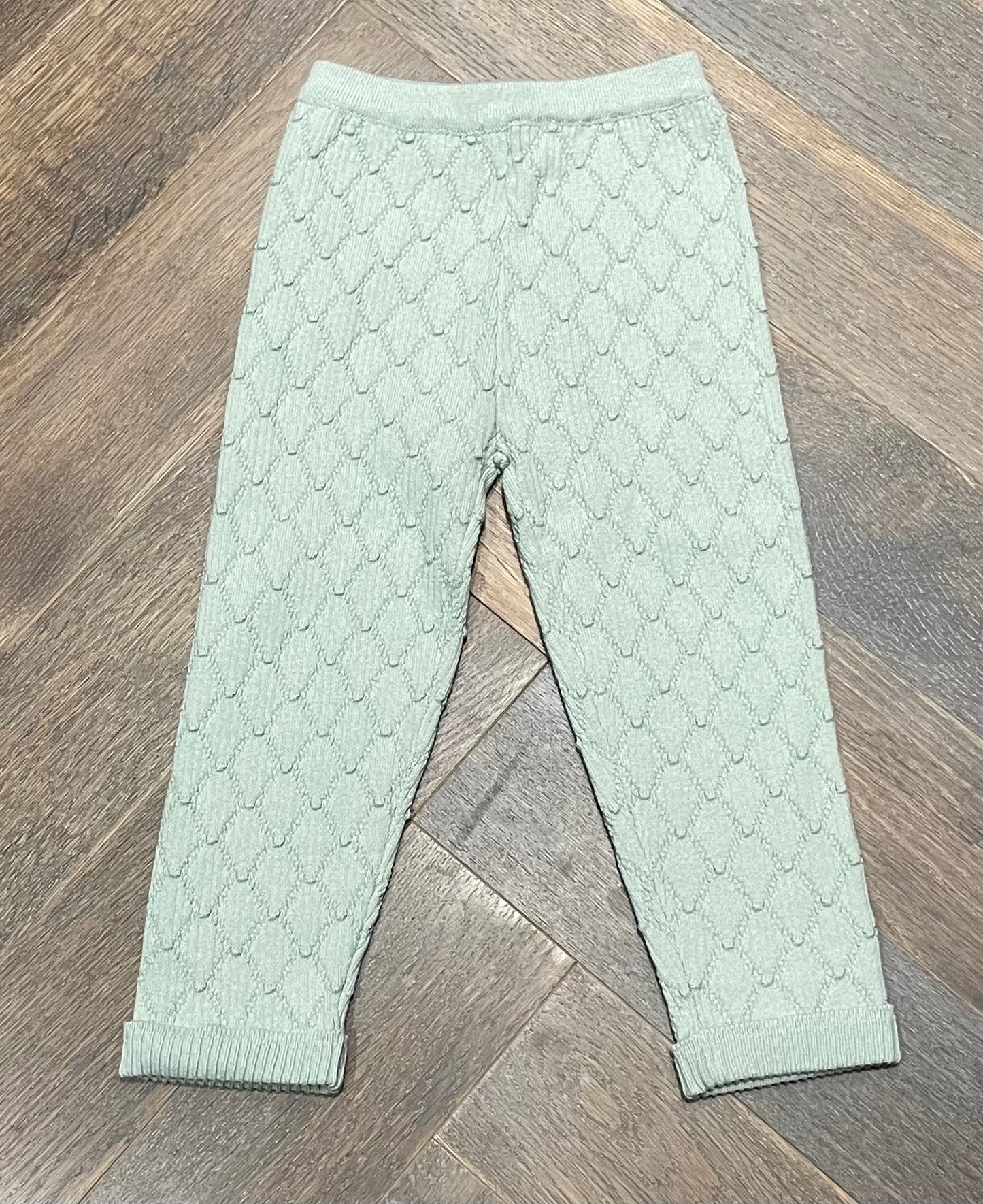 Mint Gre  Ettie * H Knit Leggings, 12-18M