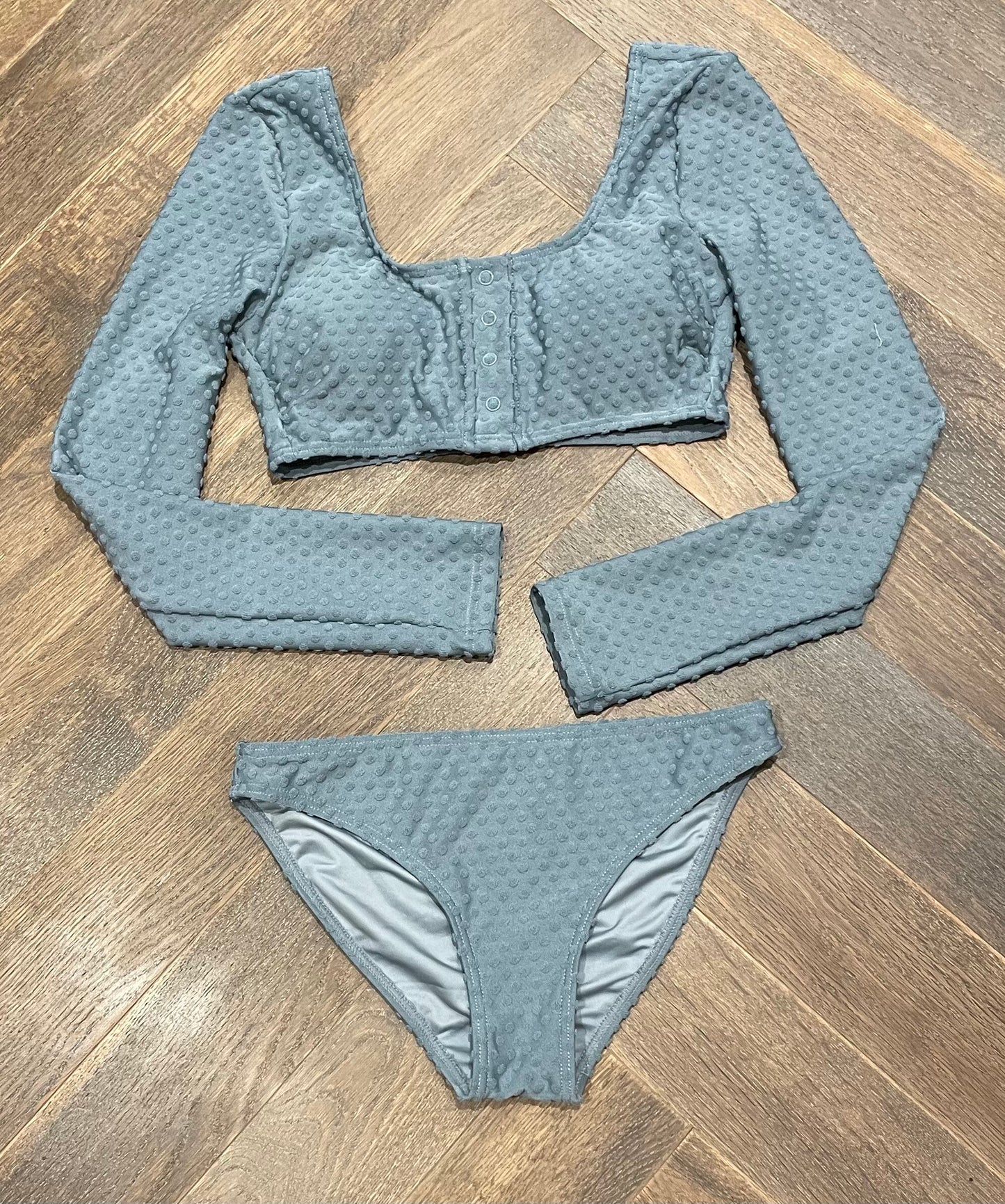 Grey  Rylee + Cru Bikini LS Set, 12Y