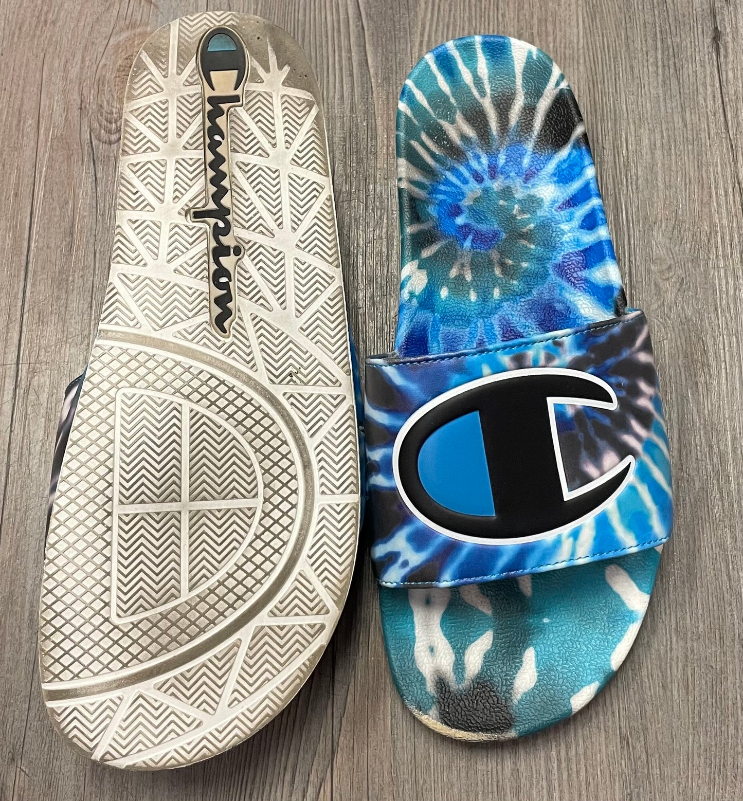 Blue  Champion Slides, 9Y