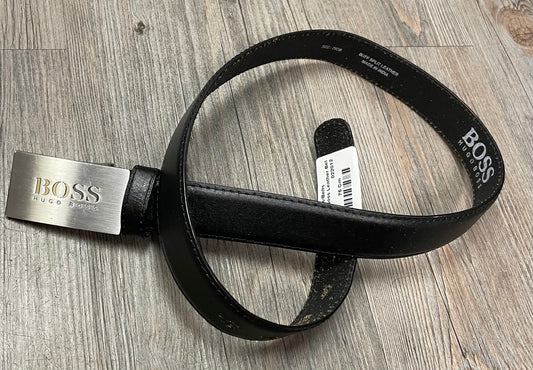 Black  Hugo Boss Leather Belt, 75 Cm