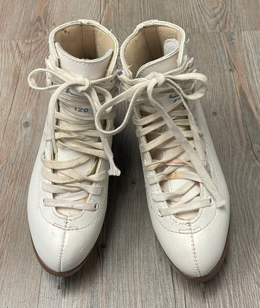 White  Glacier 120 Figure Skates, 2Y