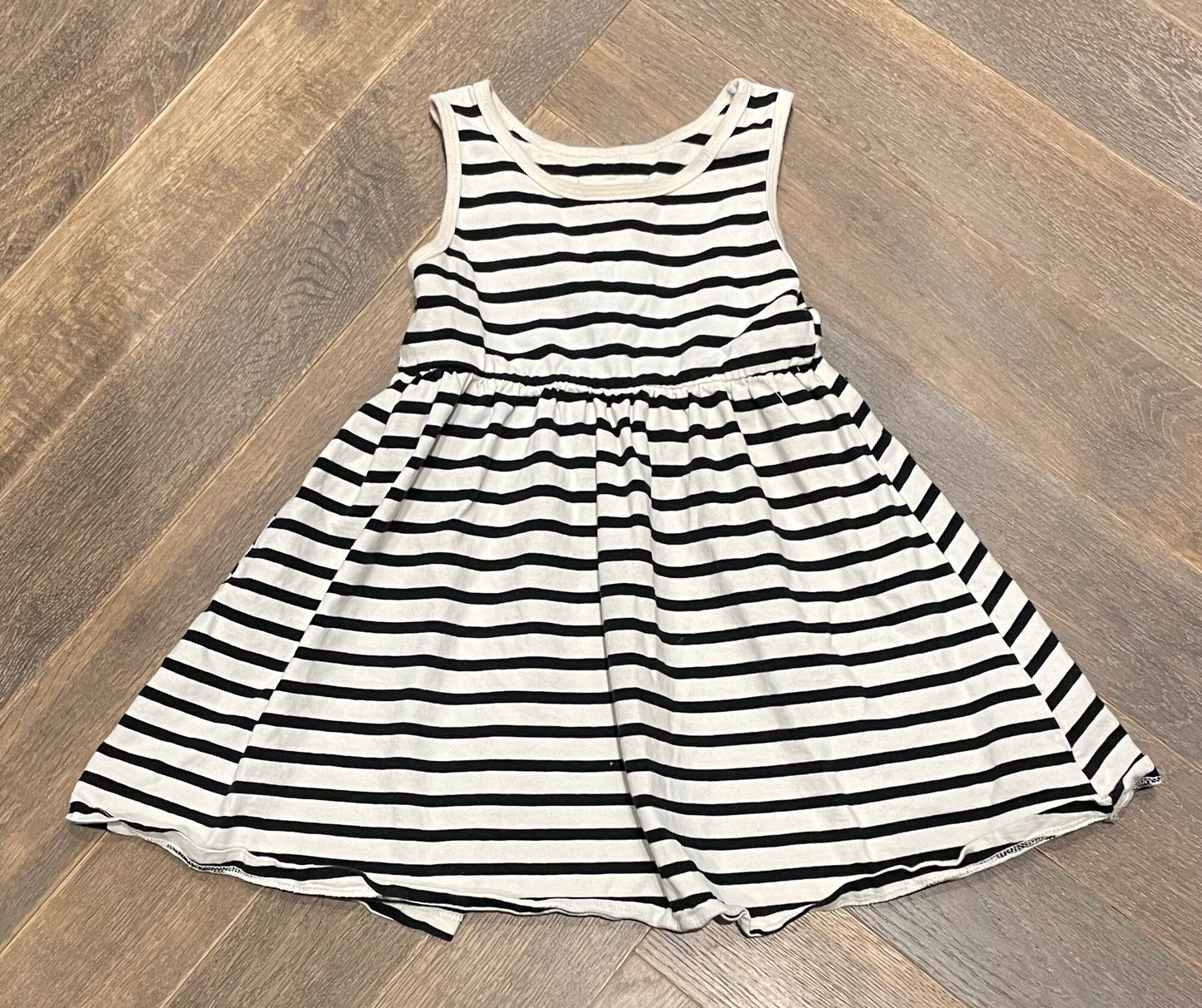 Blk/whit  Mini Mioche Dress, 3-4Y