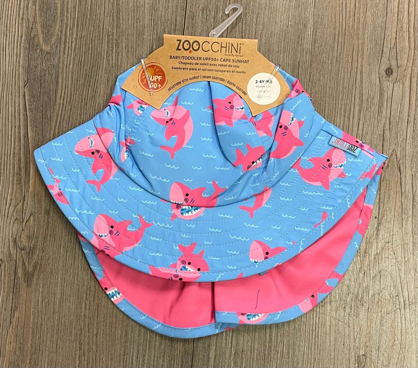 Shark  Zoocchini Cape Sun Hat, 2-4Y
