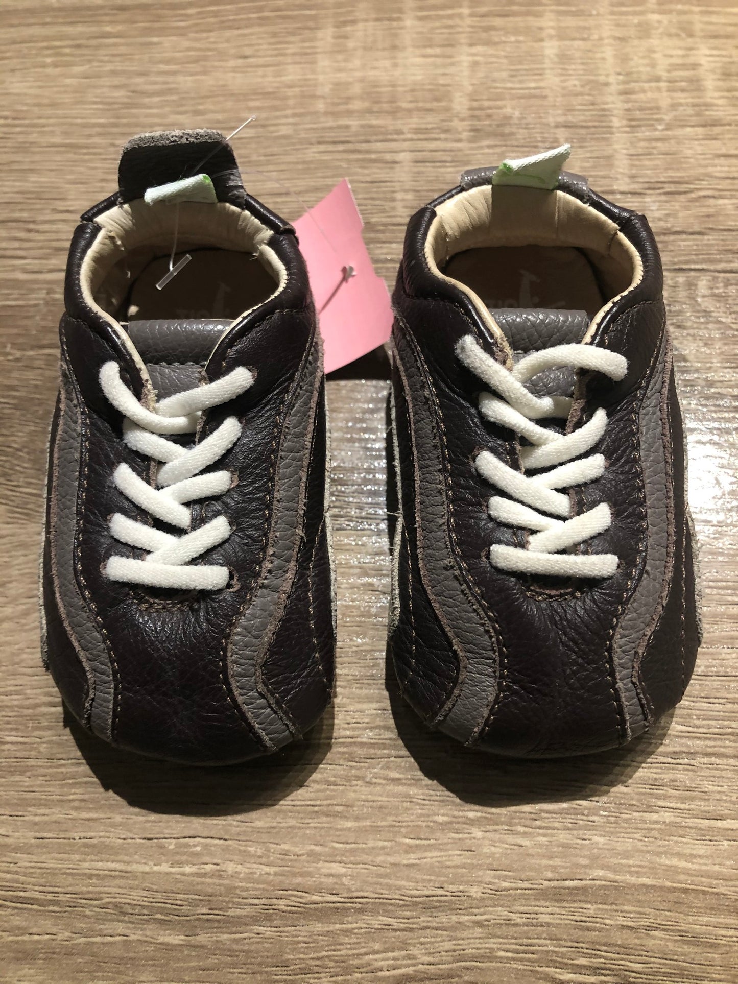 Brown  Tip Toey Joey Infant Shoe, 3-6M