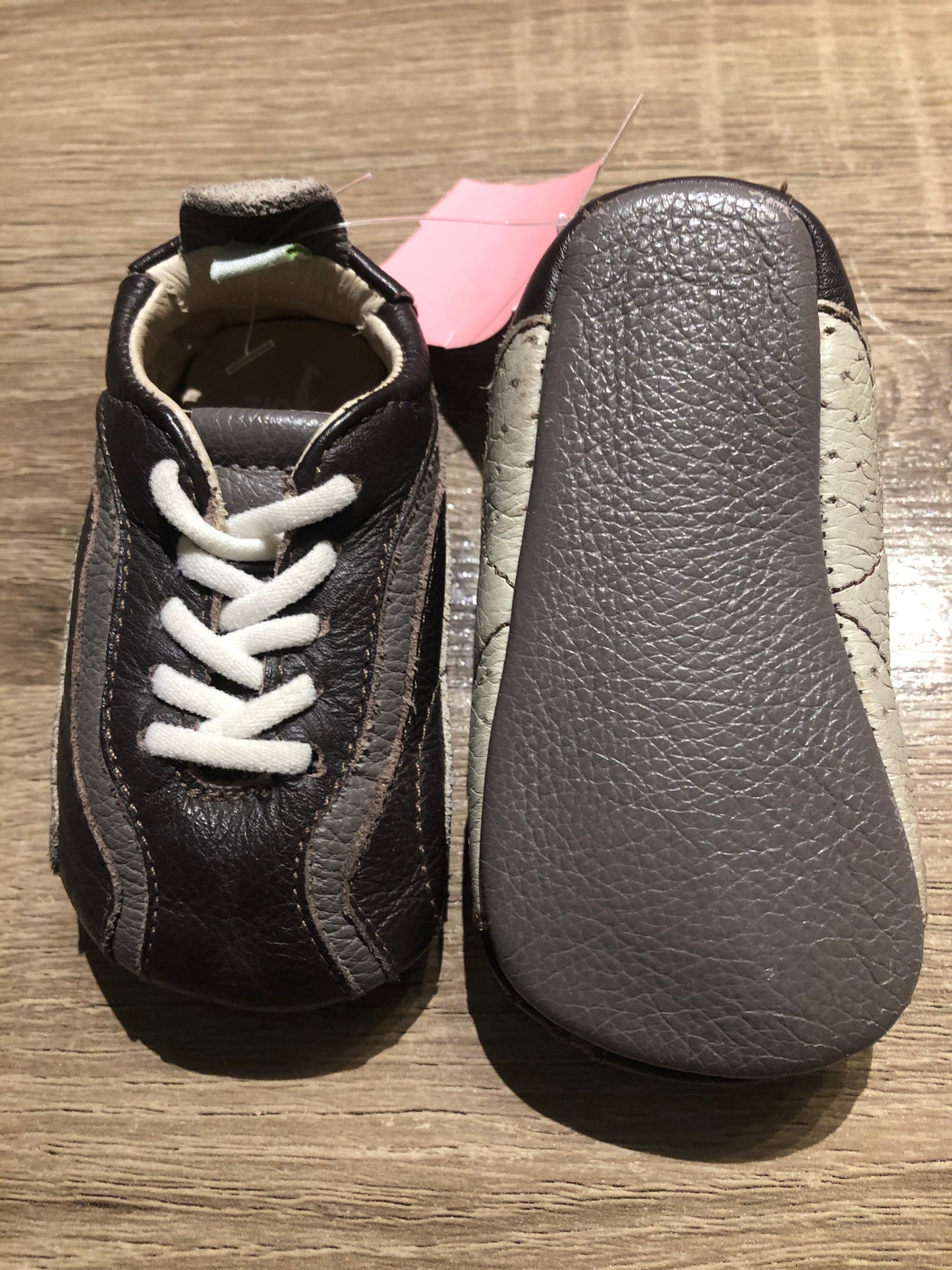 Brown  Tip Toey Joey Infant Shoe, 3-6M