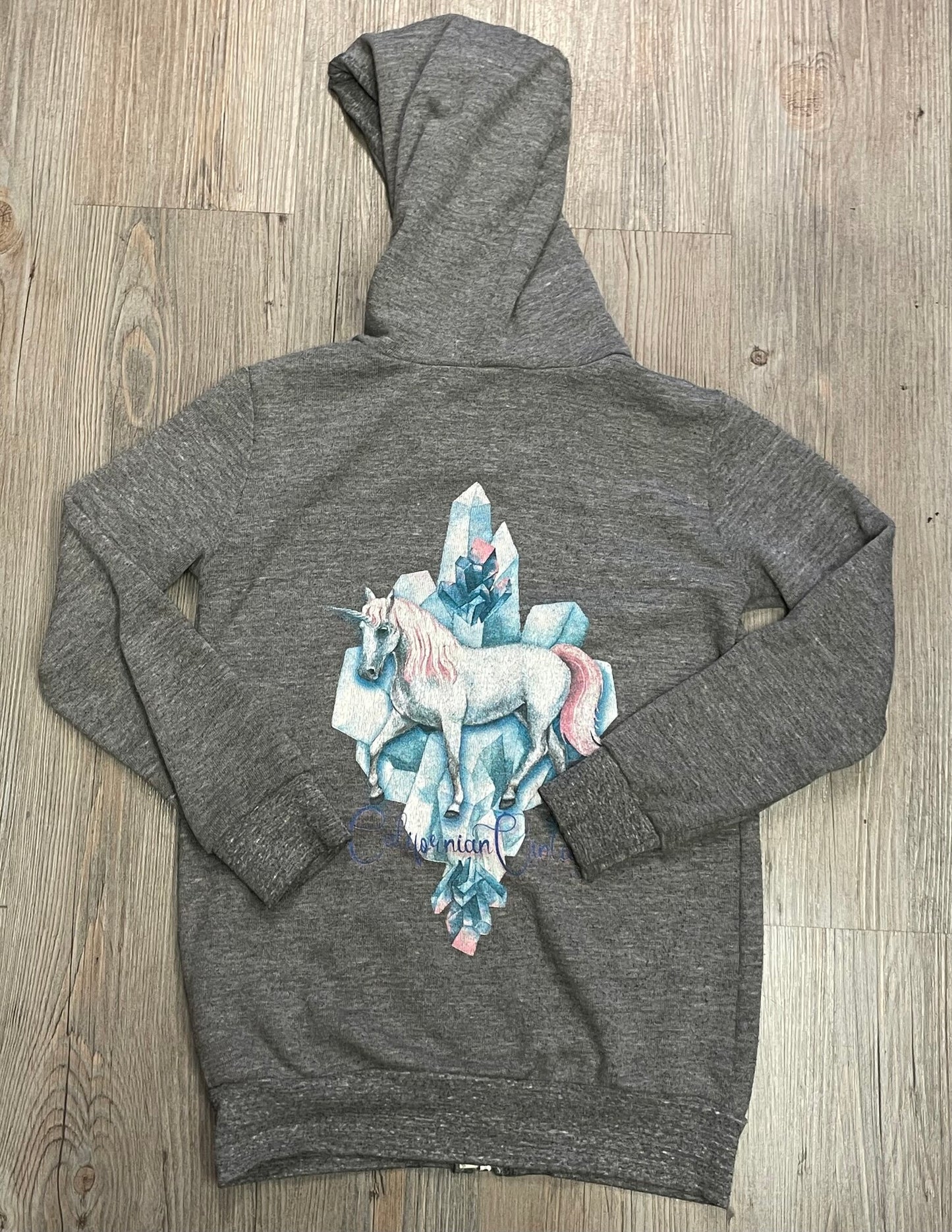 Grey  Zip Hoodie, 8Y