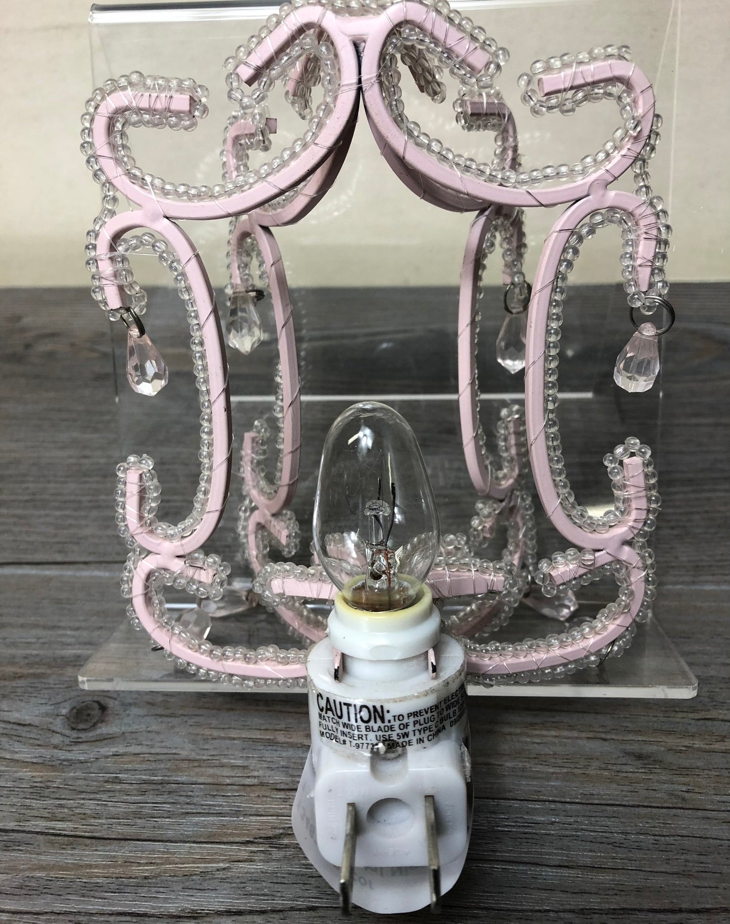 Pink  Crystal Nightlight, None