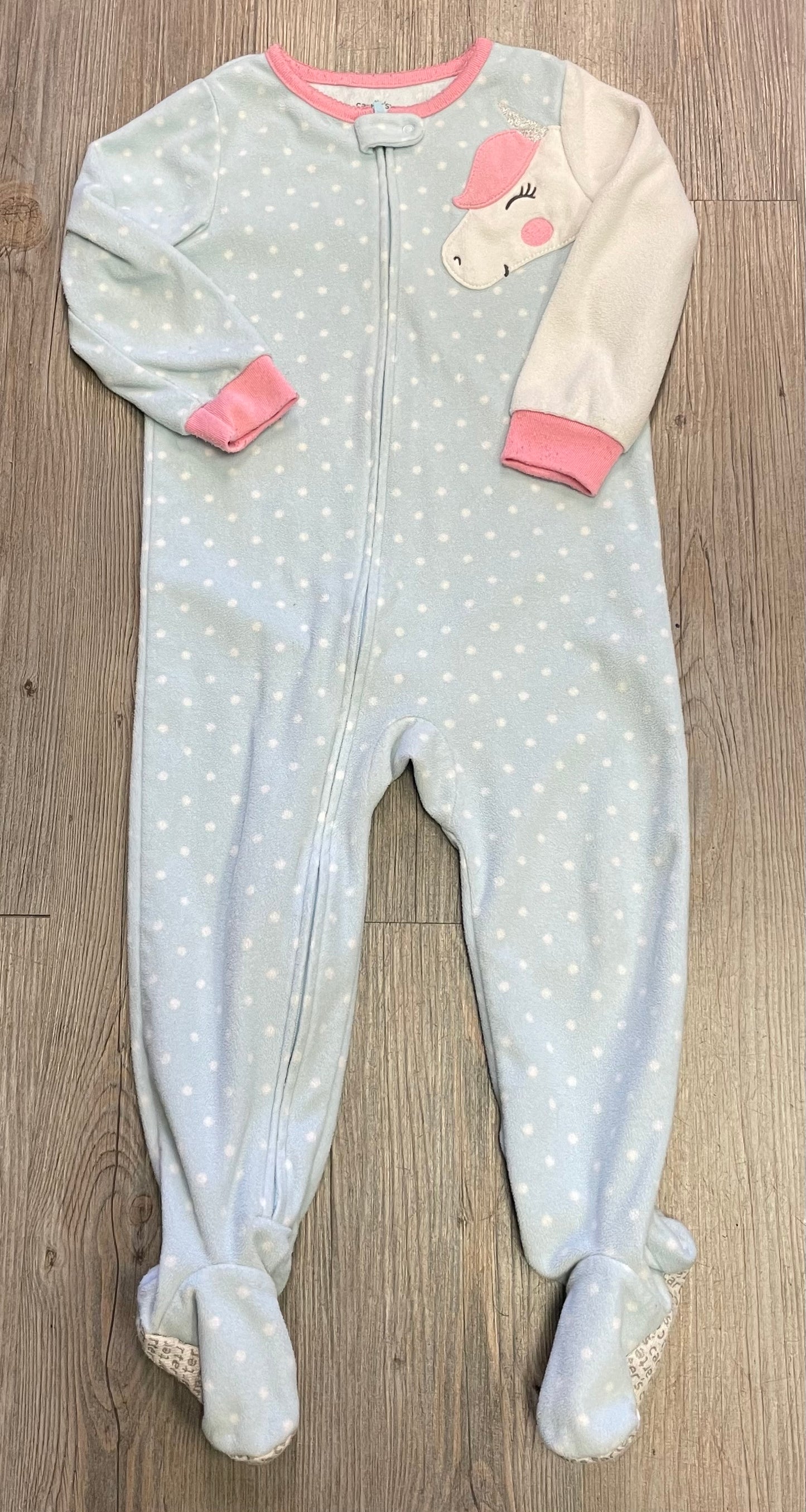 Blue  Carters Pj Onesie, 3Y
