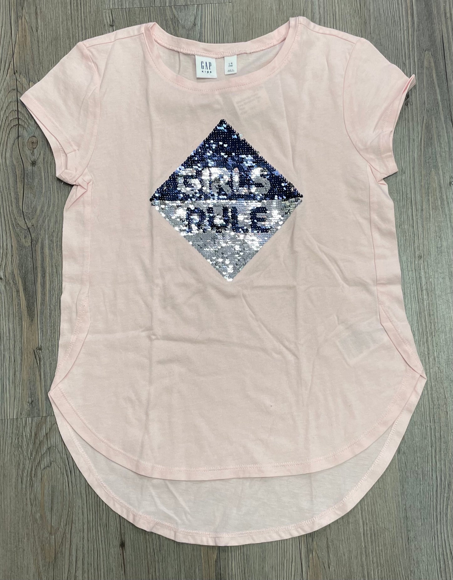 Pink  Gap Sequins Tee, 10Y