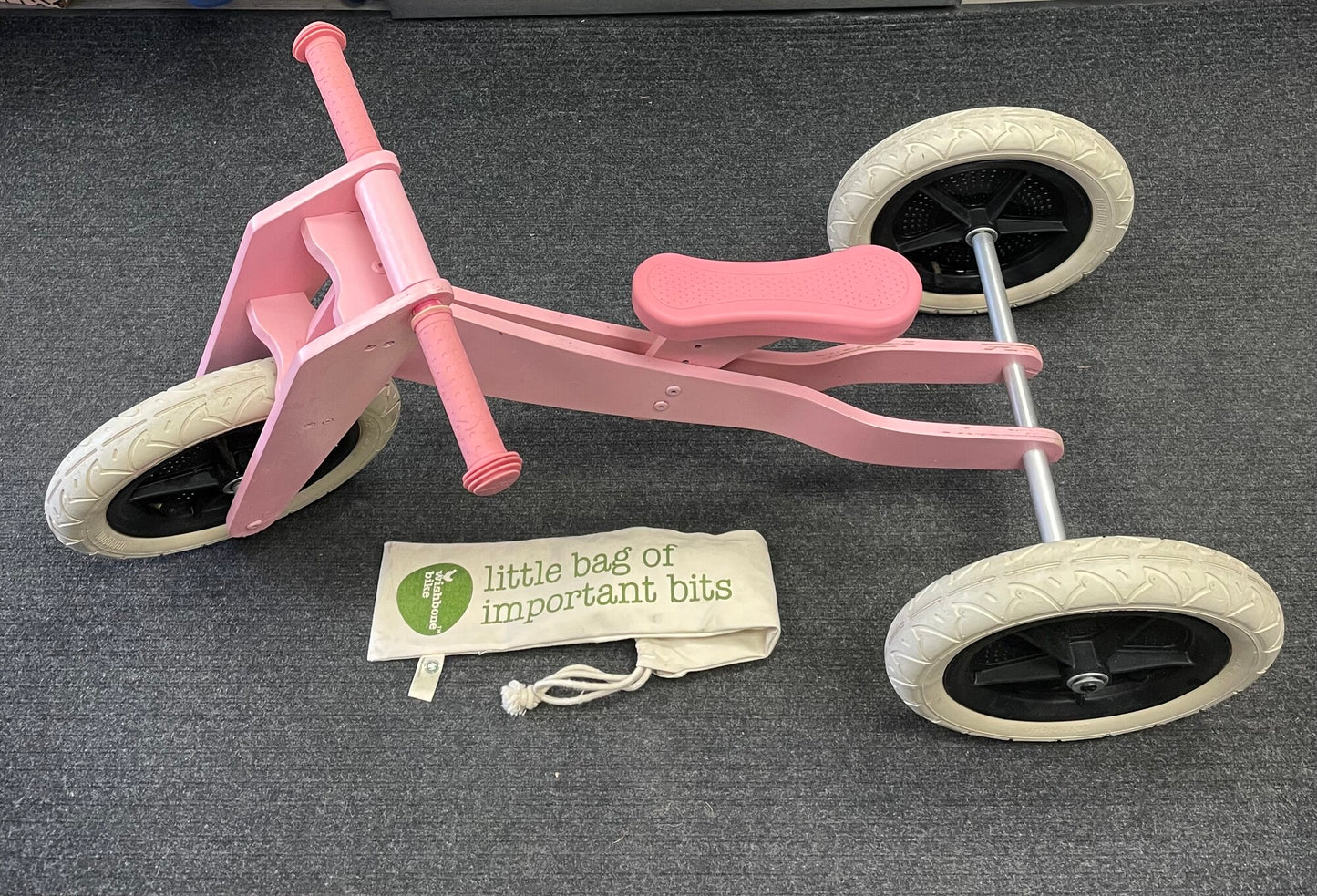 Pink  Wishbone 3in1Balance Bike, 12M-5Y