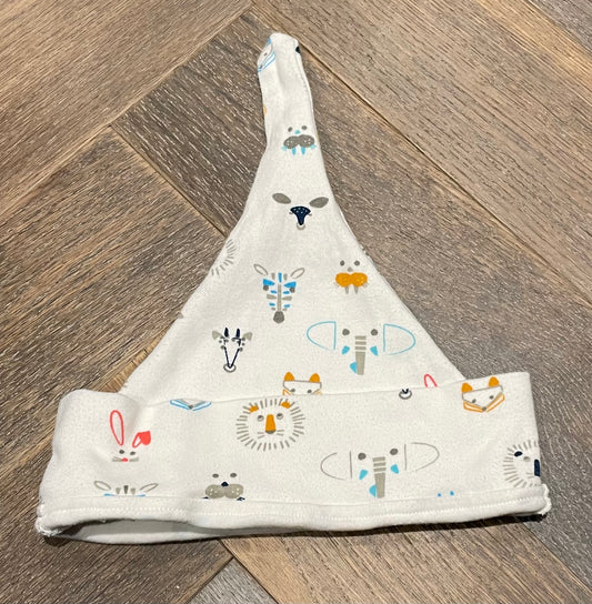 Multi  Indigo Baby Hat, 3-6M