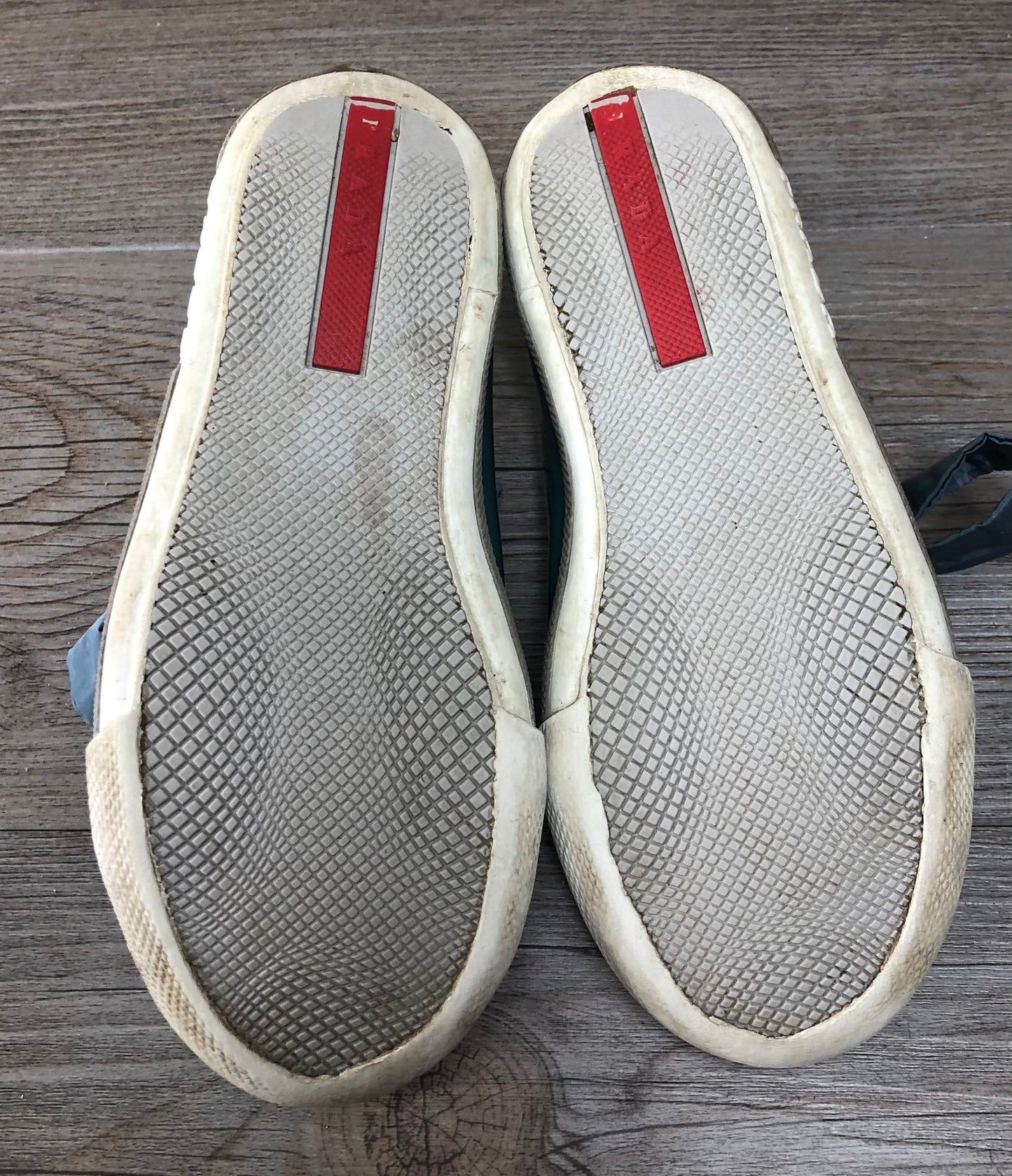 Teal  Prada Leather Lace Up, 12Y