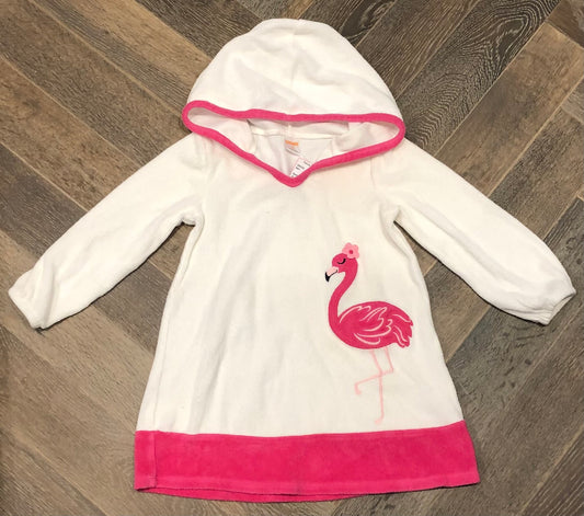 Flamingo  Gymboree Hooded Cover Up, 4Y