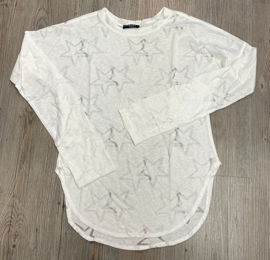 White  Terez LS Star Tee, 12Y