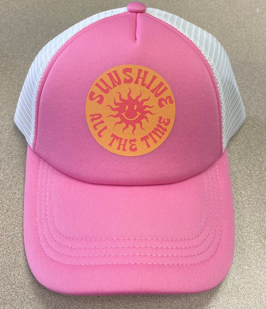 White  F4A Trucker Hat, Youth