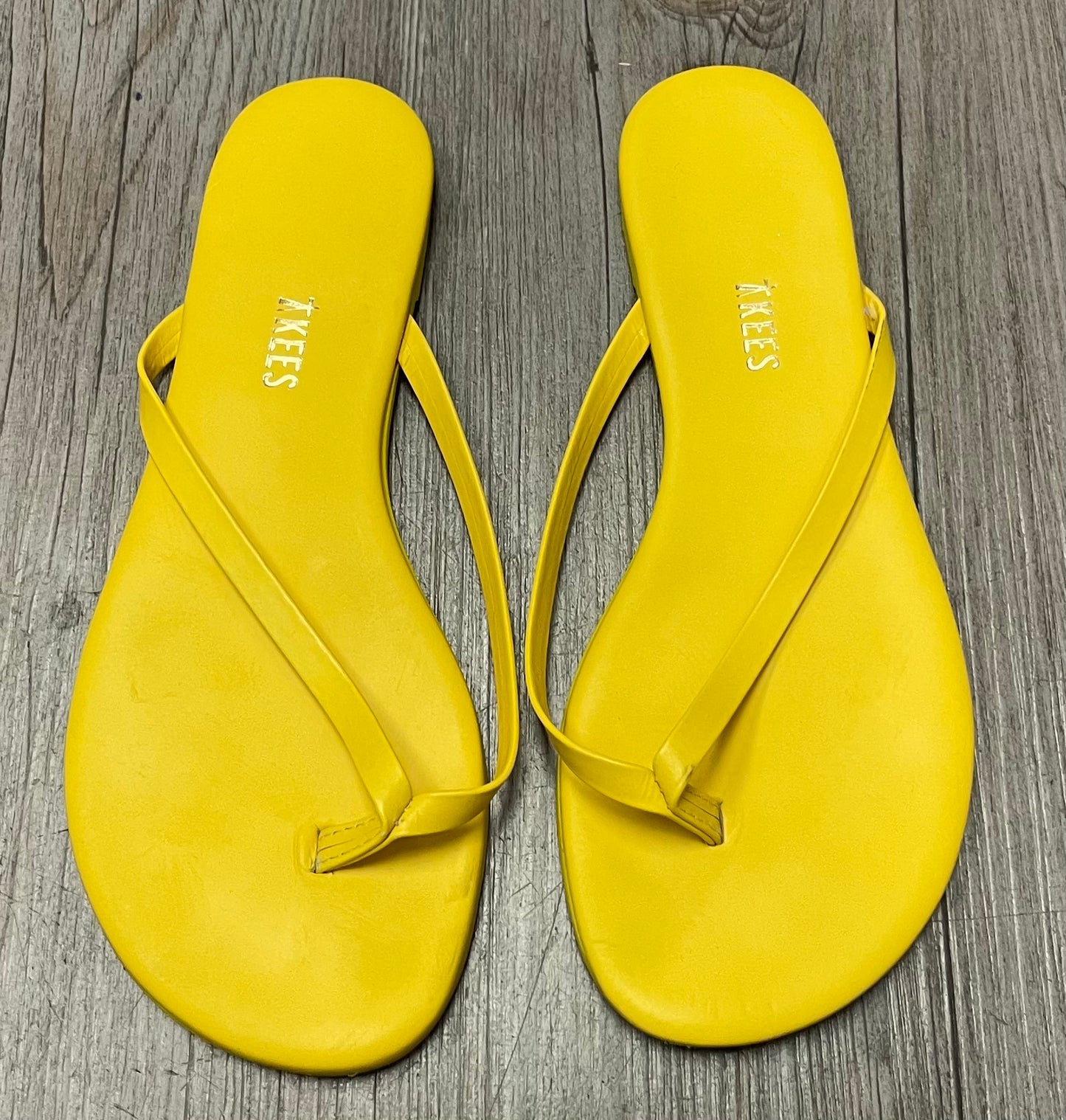 Yellow  Tkees Flip Flop, 4Y