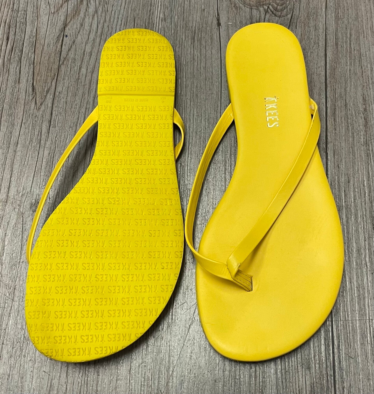 Yellow  Tkees Flip Flop, 4Y