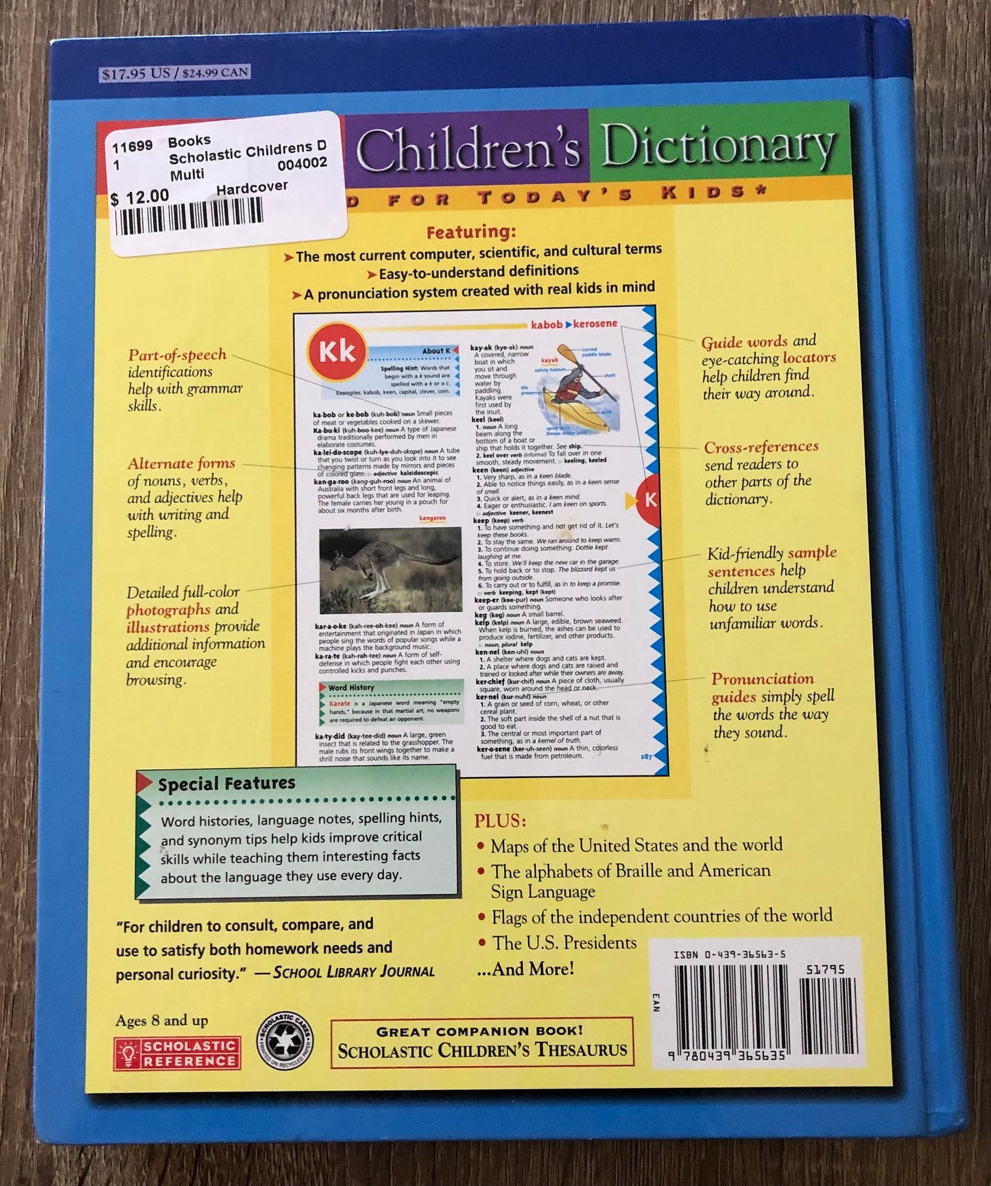 Multi  Scholastic Childrens Dict, Hardcover
