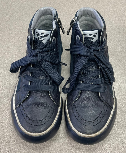 Navy  GA Hightop Shoes Side Zip, 10.5T