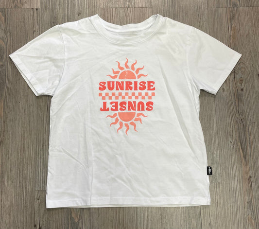 White  F4A Sunrise Vintage Tee, 6-7Y
