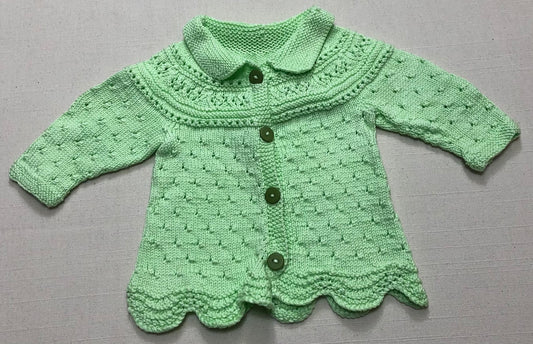 Lime  Knit Sweater, 6-9M