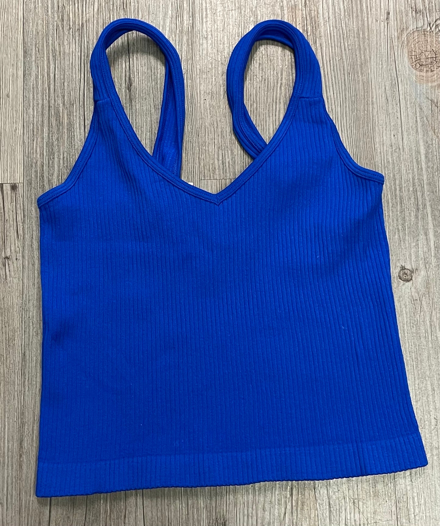 Blue  New Mix  V Neck Tank Top, 14-16Y
