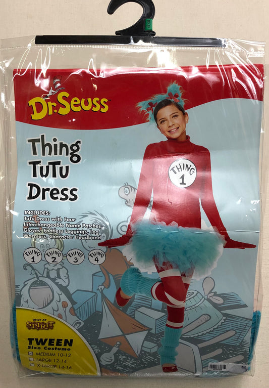Red/Blue  Thing One Costume, 10-12Y