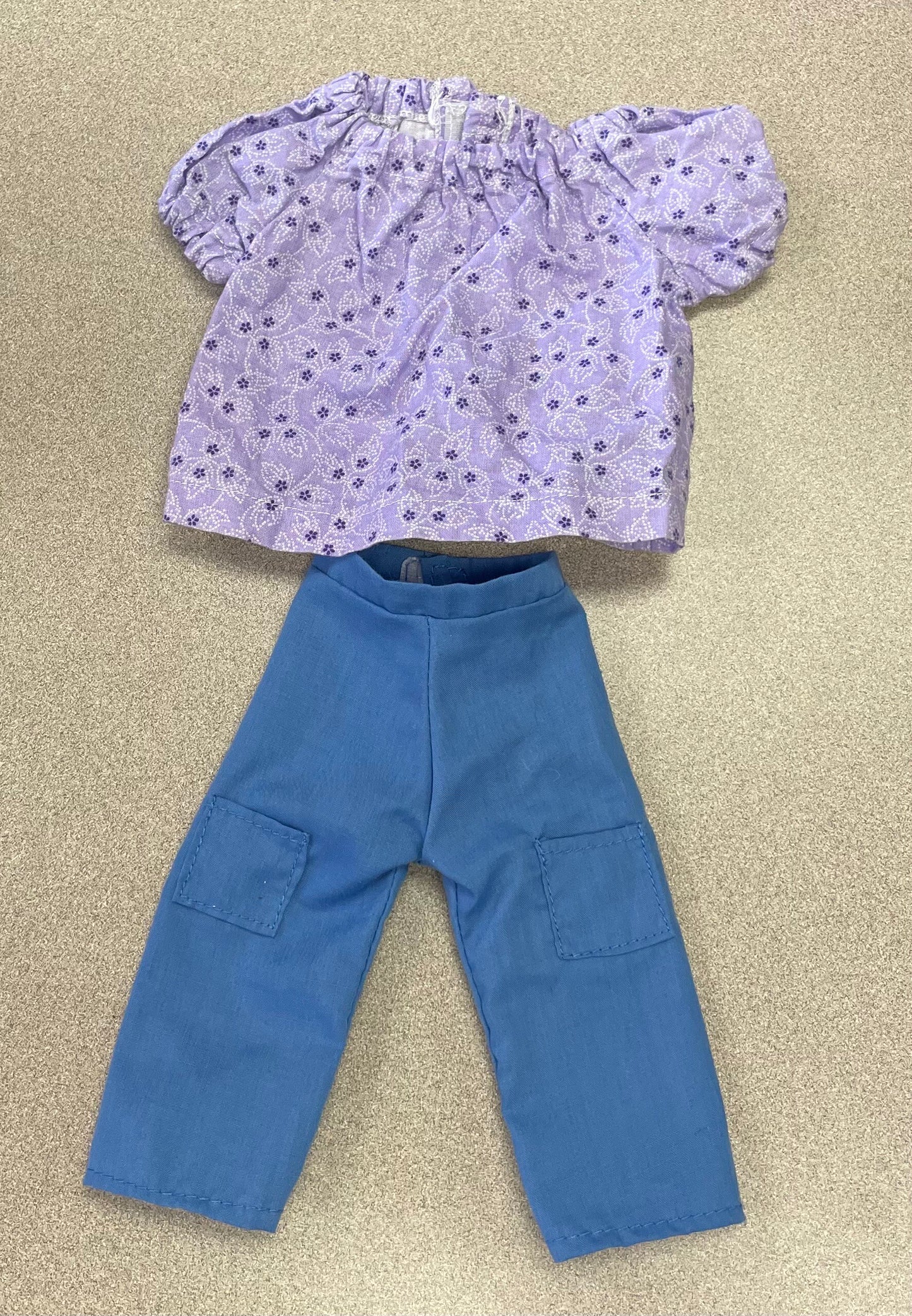 Blue/pur  OG Doll Clothing Set, 2pc