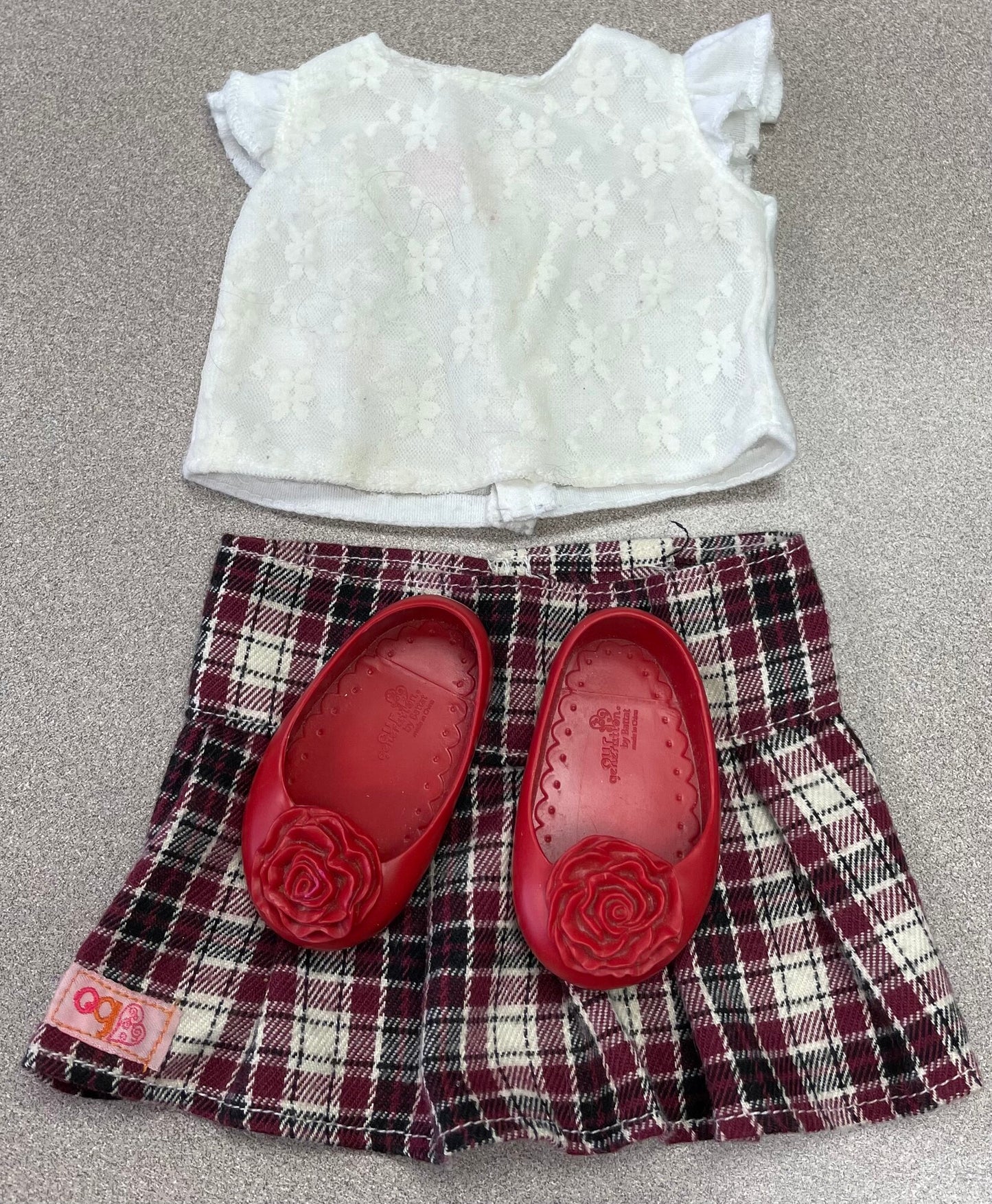 Red  OG Doll Clothing Set, 3pc