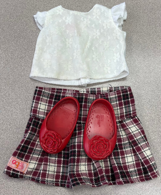 Red  OG Doll Clothing Set, 3pc